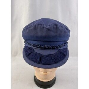 Vintage Authentic Greek Fisherman's Cap - Blue Denim58 - 6 7/8 Small